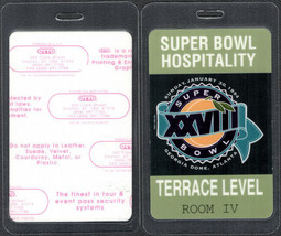 1993 Super Bowl XXVlll (28) Laminated Super Bowl Hospitality Pass -Buffalo Bills - £7.64 GBP