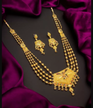 Bridal Jewelry Meenakari Gold Choker Necklace Indian Bollywood Earrings Set - £18.47 GBP