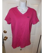 Reebok Pink V-neck  Short Sleeve T-shirt Size L Women&#39;s EUC - £11.48 GBP