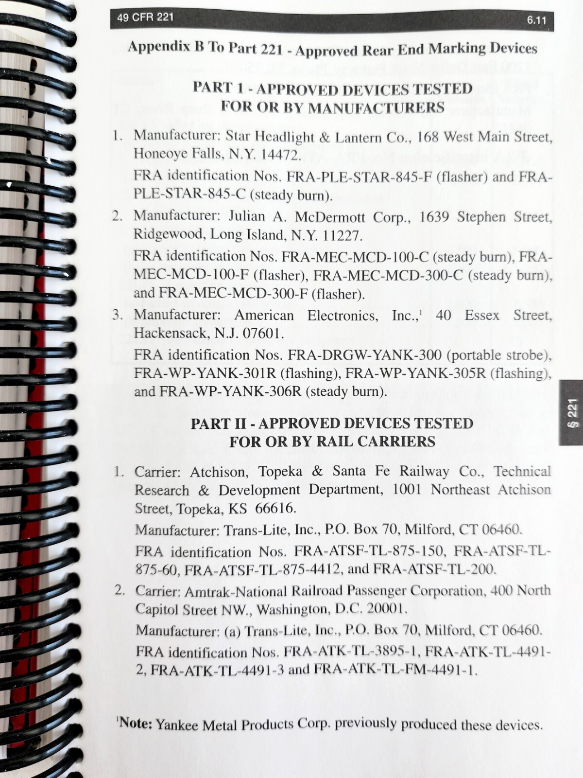 2006 Railroad Locomotive Code Of Federal Regulations Book PB Trains US DOT F4 Item image 5