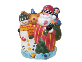 JC Penney Home Collection Santas Helpers Ceramic Cookie Jar 10&quot;Tall - £15.85 GBP