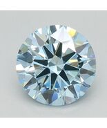 1.01 Cts Fancy Vivid Blue Color VVS2 ROUND Cut IGI Certified CVD Diamond - $595.64 CAD