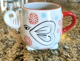 Yokohama Studio Miyabi 3D Trunk Up Elephant Flower Embossed 20 oz Mug/Pl... - $11.87