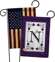 Classic N Initial - Impressions Decorative USA Vintage - Applique Garden Flags P - £24.39 GBP