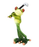 Green Frog Figurine Swinging Golf Club, 6.25” Height, Golf, Golfing Frog - $40.83 CAD