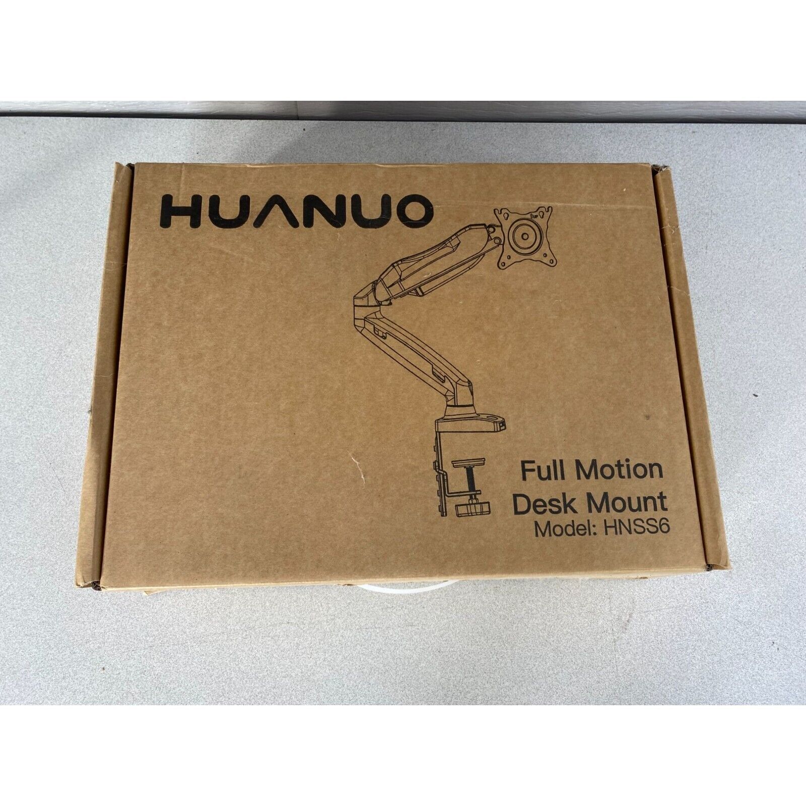 HUANUO HNSS6 Black Single Monitor Desk Mount Stand Full Motion Monitor