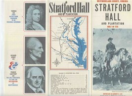 Stratford Hall Brochure Westmoreland County VA Robert E Lee Family Tree &amp; Crypt - £22.03 GBP