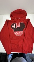 Jerzee’s Woman’s Lrg Red Minnie Hooded Sweatshirt With Front Pocket - £15.23 GBP