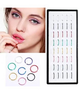Sexy Nose Hoop Rings Nose Stud Punk Stainless Steel Piercing Jewelry 40P... - $19.12 CAD
