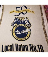 Teamsters Airline Division Local Union 19 50th Anniversary Throw Blanket... - £28.54 GBP