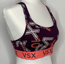 Victoria’s Secret VSX Sport M Purple Orange Non-padded Racerback Sports Bra J5 - £12.43 GBP