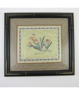 Vintage Chinese Silk Embroidery Flowers &amp; Butterfly Panel Art Bamboo Sty... - £39.95 GBP