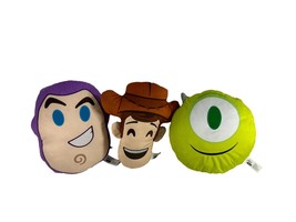 Disney Pixar Lot of 3 Emoji Pillows Plush Toy Story Monsters Inc Woody B... - £11.67 GBP