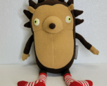 The Land of Nod Hedgehog Plush with Stripe Red &amp; White Christmas Socks C... - $10.29