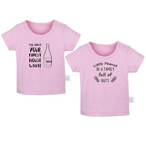 Little Peanut Pregnancy Announcement T-shirts Newborn Infant Baby Graphic Tee - £15.69 GBP