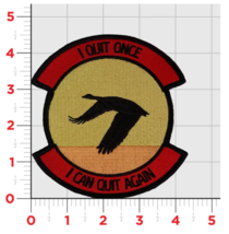 MARINE CORPS VMM-774 WILD GOOSE I QUIT ONCE EMBROIDERED HOOK &amp; LOOP PATCH - £31.45 GBP