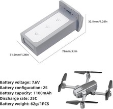 HS440D Battery – 7.6V 1100mAh Rechargeable Drone Battery for Longer Flights - £20.13 GBP