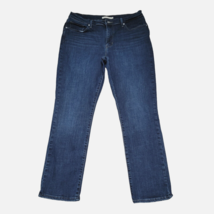 Levi&#39;s Classic Straight Women&#39;s Size 14M Mid Rise 5 Pocket Blue Denim Jeans - $17.07