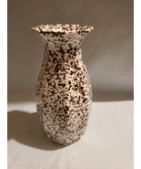 Royal Haeger USA Spatterware ~ Beige w/ Speckled Brown Splash 8&quot; Vase - $22.72