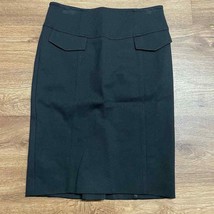 INC International Concepts Black Pencil Skirt Kick Pleat Size 8 Stretch ... - $25.74