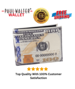 USA $100 One Hundred Dollar Print Men's Leather Bifold Novelty Wallet - $10.92