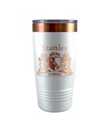 Stanley Irish Coat of Arms White Rose Travel Mug - $27.44