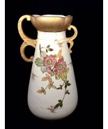 Austrian Art Nouveau c.1900s Amphora Style Floral Vase With Asymmetric H... - £117.15 GBP