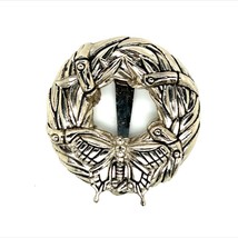 John Hardy Estate Butterfly + Bamboo Brooch &amp; Scarf Clip Rhodium Plated JH1 - £157.11 GBP