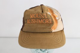 Vintage 80s Streetwear Distressed Mount Rushmore Eagle Trucker Hat Snapback - £23.32 GBP