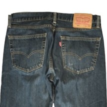 Levis 505 Denim Jeans Mens 32x30 Straight Leg Blue Medium Wash All Cotton Zipper - £23.86 GBP