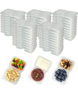 50 PCS Disposable Double Compartment Condiment Containers with Lid - 2-I... - $654.71 MXN