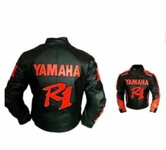 YAMAHA  Street Racing CE Armour Motorbike Motorcycle Cowhide Leather Mens Jacket - £117.71 GBP