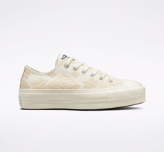 Converse Chuck Tay AS Tonal Embroidery Lift Platform Ox, A02225C Multi Sizes WHT - £79.20 GBP