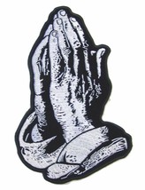 JUMBO 10 IN PRAYING RELIGIOUS HANDS JACKET BACK PATCH JBP84 new patches ... - £18.66 GBP