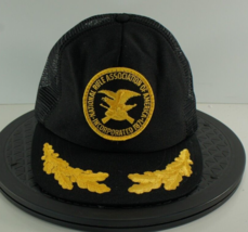 Vintage NRA Black Truckers Hat With Scrambled Eggs Snapback  Made In USA - £9.69 GBP