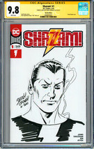 Cgc Ss 9.8 Shazam Signed Original Art Sketch Cover By Jerry Ordway ~ Black Adam - £261.14 GBP