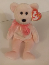 Ty Beanie Babies Mom-E 2004 Bear Pink 8&quot; Tall Retired Mint With All Tags - $24.99