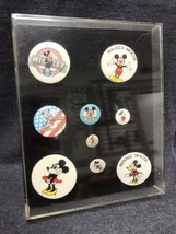 Lot Of Vintage Disney Pins Mickey Mouse And Minnie Mouse W/ Display Case - £19.77 GBP