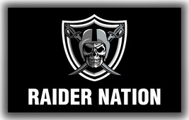Las Vegas Raiders Football Team Memorable Flag 90x150cm 3x5ft Raider Nation Flag - $13.95