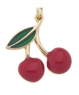 3D Cherries Enamel Charm in Red Green - €11,90 EUR