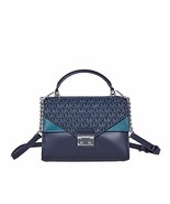 Michael Kors  Sloan Medium Leather Satchel - Heritage Blue/Multi MSRP $268 - £89.10 GBP