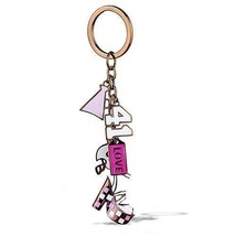 TK2717 Stainless Steel Key Ring with Epoxy Stone - IP Coffee Light Multi... - $23.99