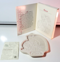 1993 Longaberger Angel Series Sugar Cookie Mold &amp; Recipe &quot;Peace&quot; - £5.44 GBP