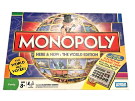 Board Game Monopoly Here &amp; Now World Edition w/ Electronic Banking 2008 Hasbro - £23.41 GBP