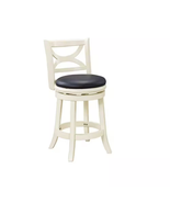 Florence 24 In. Cream Swivel Cushioned Bar Stool - $2,496.61 MXN