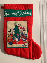 Vintage Mickey Christmas Stocking-Disney Minnie Donald Goofy EUC Disneyana - £17.32 GBP