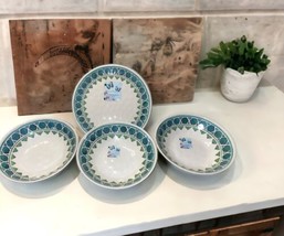 Cynthia Rowley Aqua Teal Turquoise Melamine 3 Bowls and 1 Plate Set - £22.58 GBP