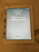Apple iPad 2 16GB A1395 Silver Cracked Screen Parts or Repair - $3.99