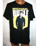MICHAEL BUBLE Double Sided Graphic Black T-SHIRT L Pop Crooner - $17.96 CAD