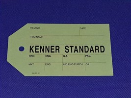 Kenner Toys Standard Prototype Quality Control Tag VINTAGE - $45.00